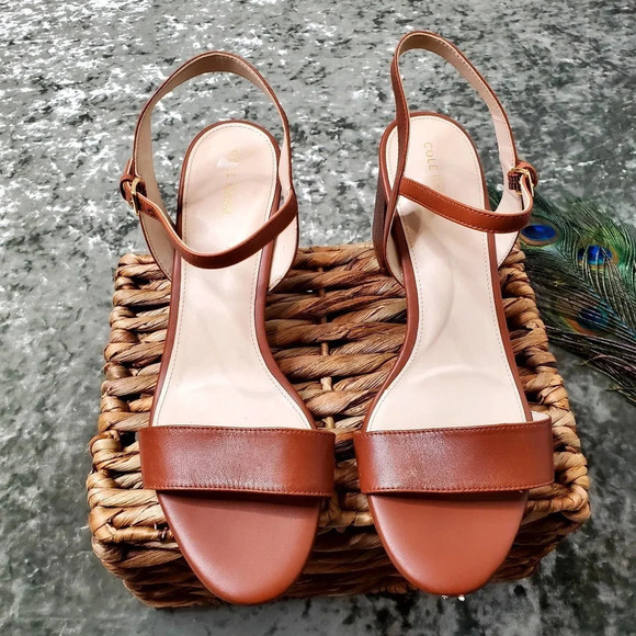 Cole Haan Josie Brown Black Heel Sandal - Picture 3 of 8